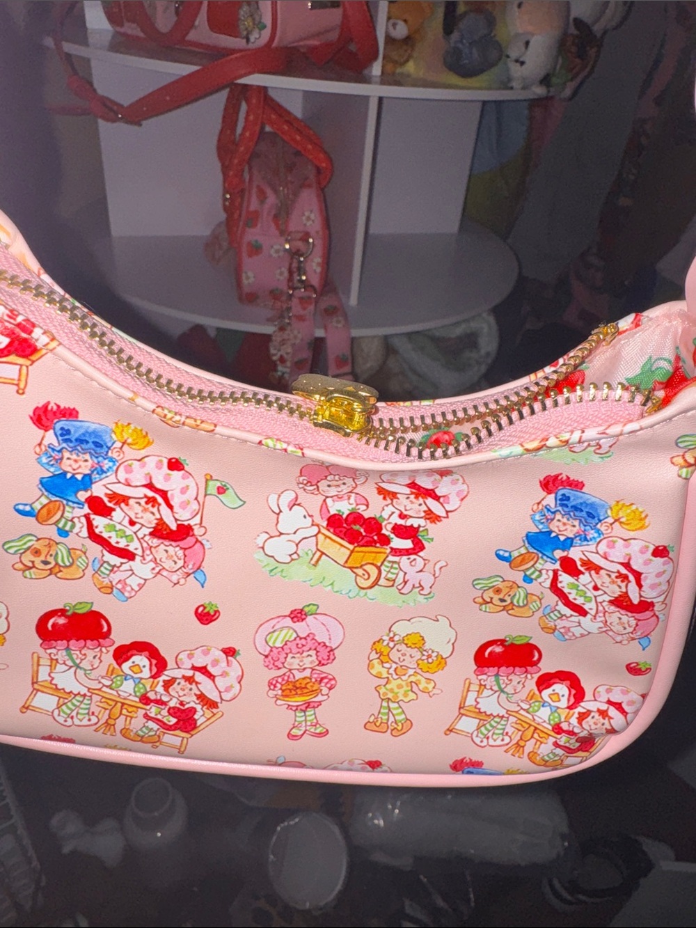 Pink Printed Mini Shoulder Bag with Character Motif - Picture 2 of 4